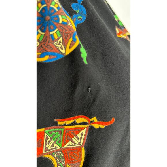 Crisca Abstract Fish Long Sleeve Turtleneck Shirt Womens Size 40 Canada Flawed - Picture 15 of 15